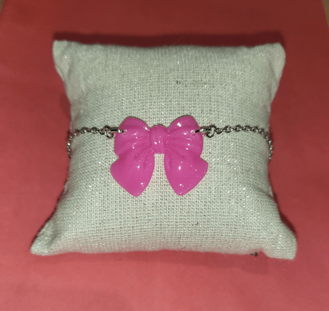 Bracelet nœud 2 rose