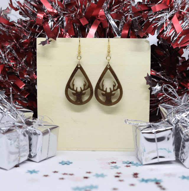 Boucles d'oreilles mini goutte Cerf