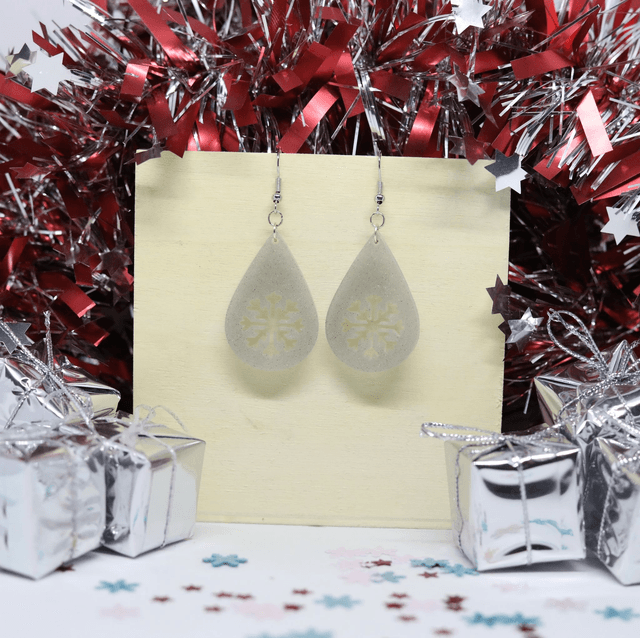 Boucles d'oreilles mini goutte Flocon