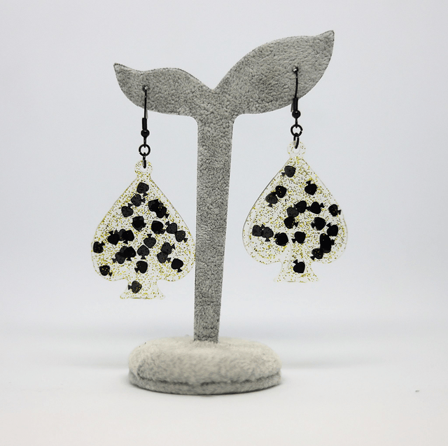 Boucles d'oreilles As de Pique