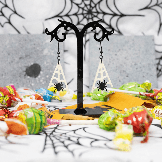 Boucles d'oreilles Petite toile d'araignée