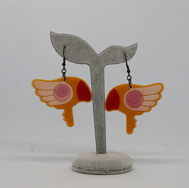 Boucles d'oreilles Sakura, chasseuse de cartes
