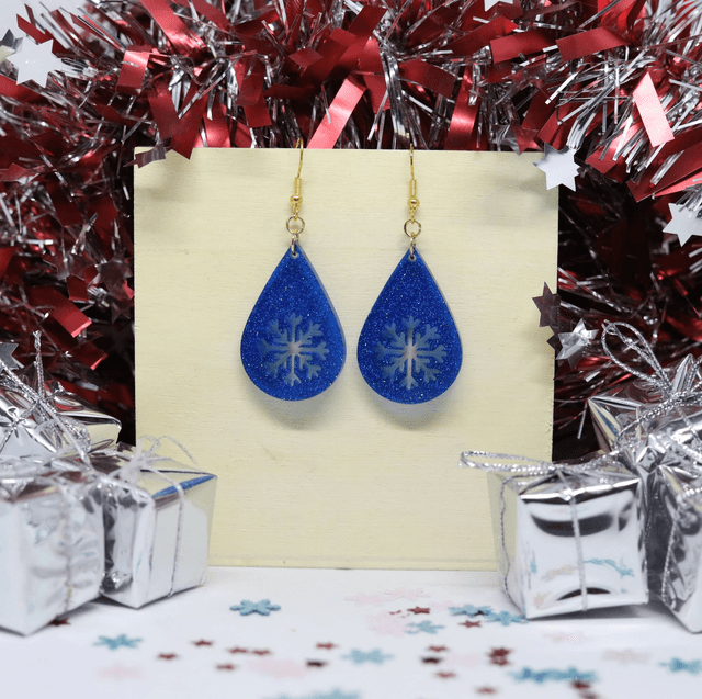 Boucles d'oreilles mini goutte Flocon