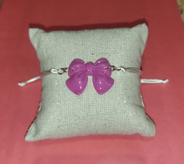 Bracelet nœud 2 rose