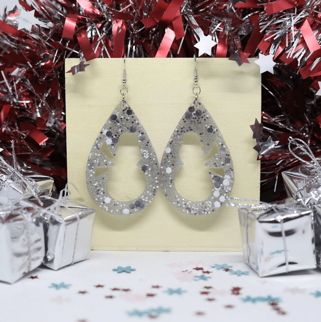 Boucles d'oreilles goutte Snowman