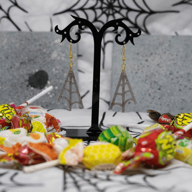 Boucles d'oreilles Petite toile d'araignée