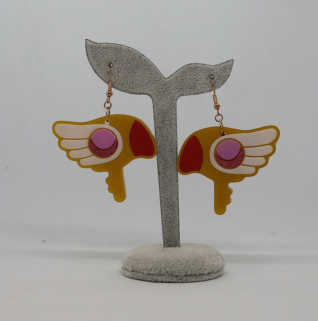 Boucles d'oreilles Sakura, chasseuse de cartes