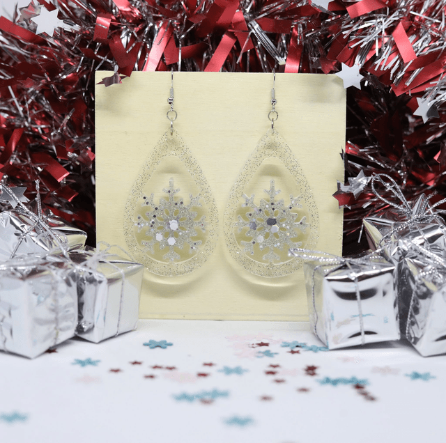 Boucles d'oreilles goutte Flocon