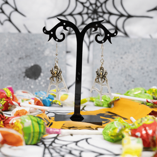 Boucles d'oreilles Petite toile d'araignée