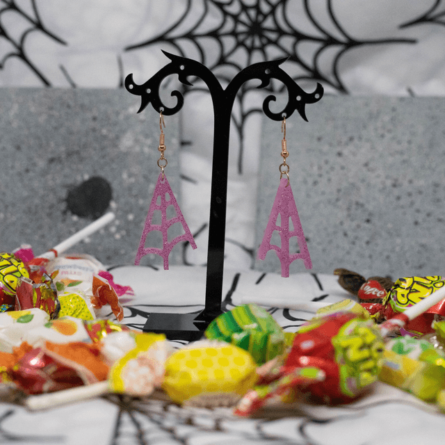 Boucles d'oreilles Petite toile d'araignée