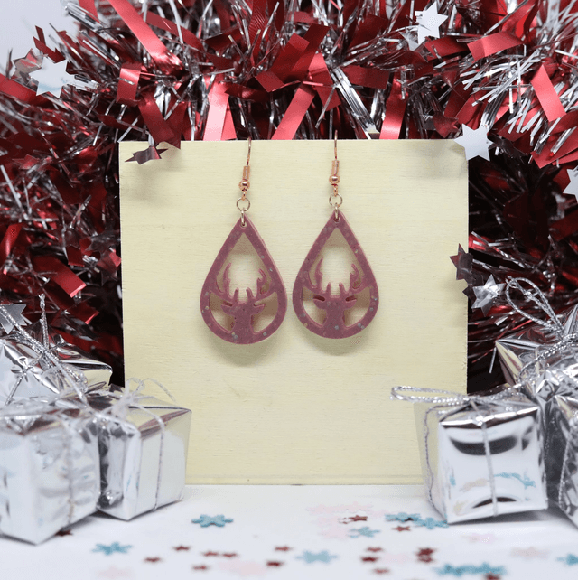 Boucles d&#039;oreilles mini goutte Cerf