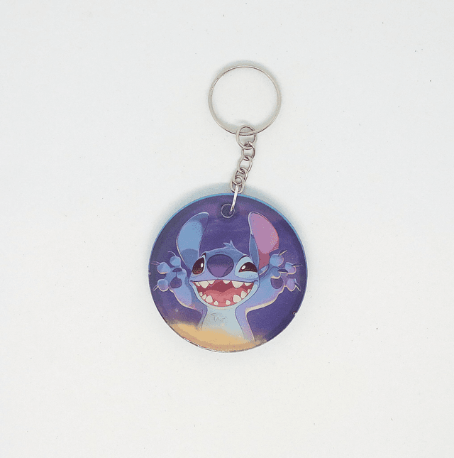 Porte-clé Stitch rond